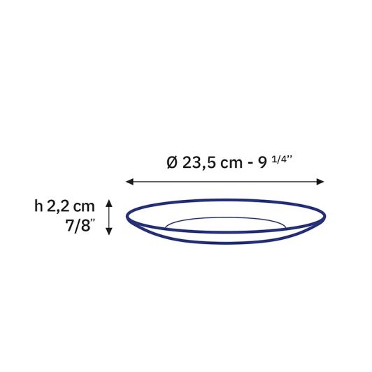Bord DURALEX Lys marin – Ø 23 cm