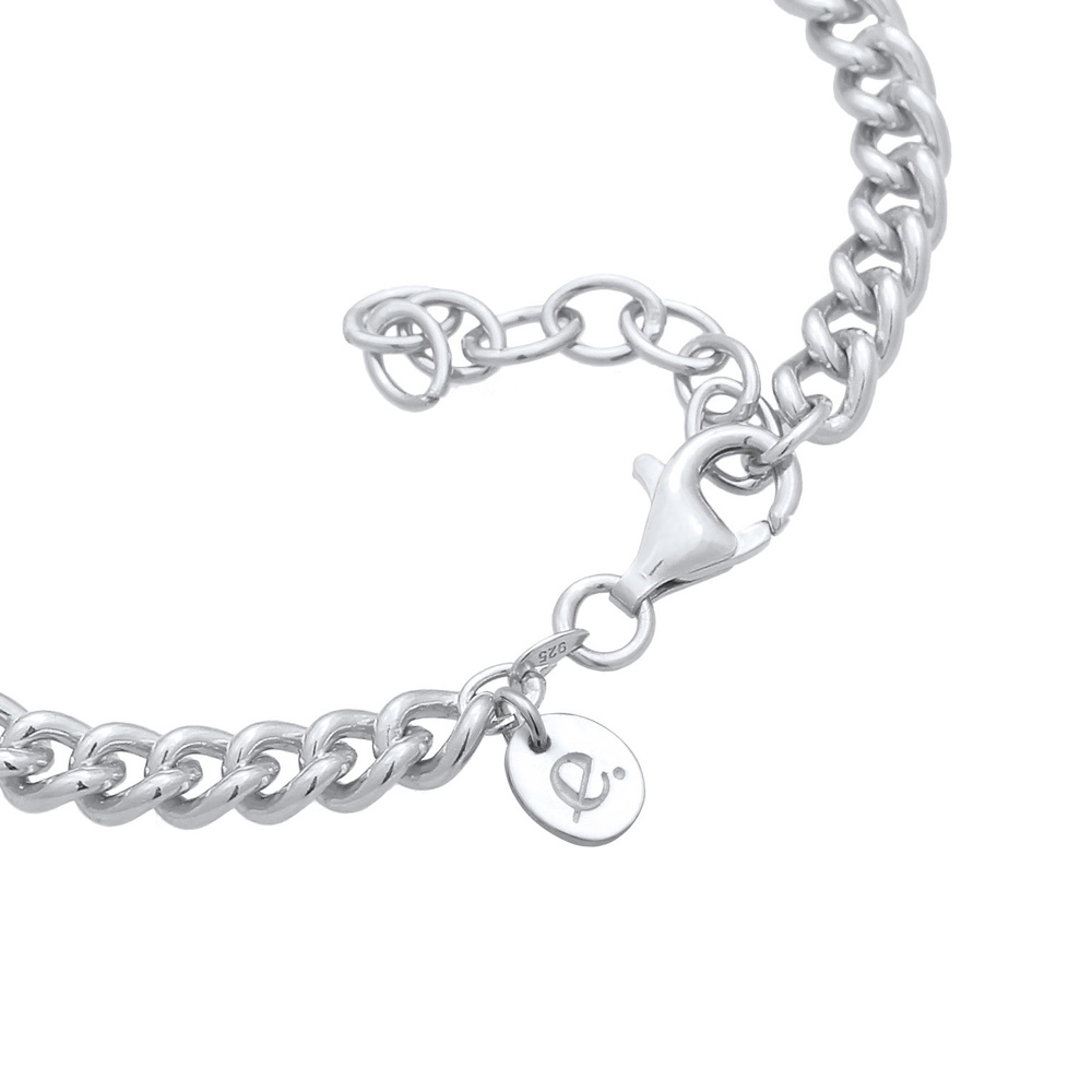 Elli PREMIUM Elli PREMIUM Bracelet Femmes de base massif en argent sterling 925 rhodié Bracelet