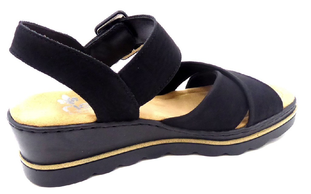 RIEKER Klassische Sandalen schwarz