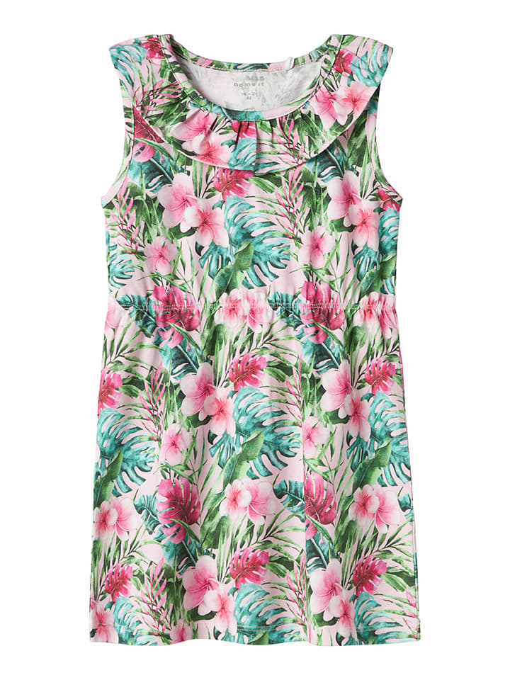 name it Kleid in Grün/ Rosa günstig kaufen