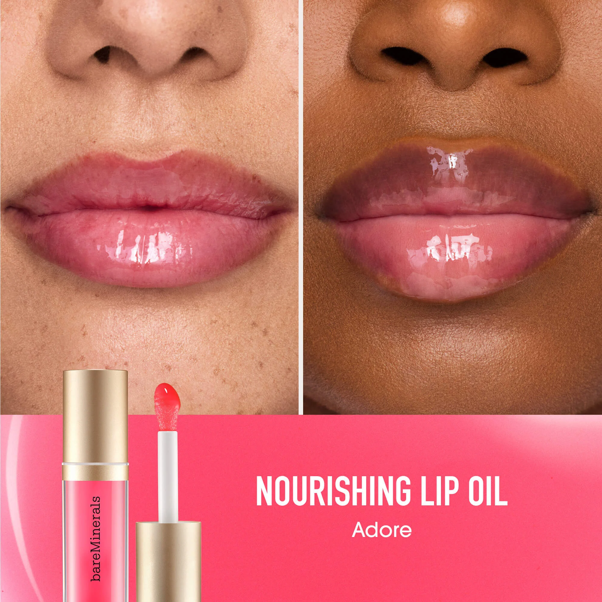 Aceite labial nutritivo con brillo