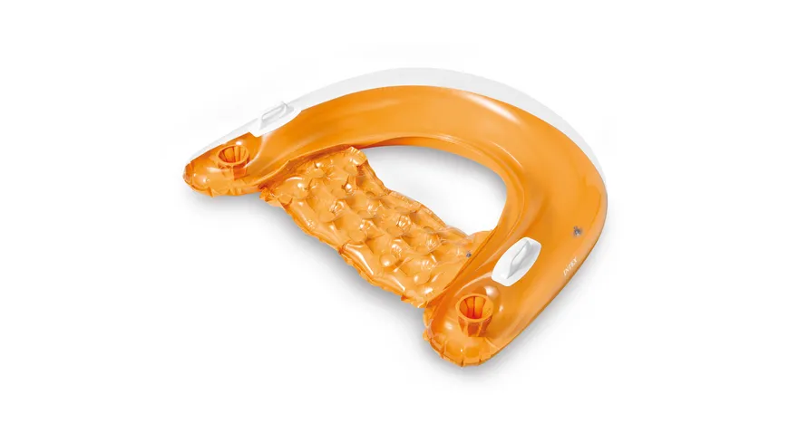 Intex - Poolsitz LOUNGE SIT'N FLOAT mit Griffen und Getränkehalter, 152 cm, sortiert