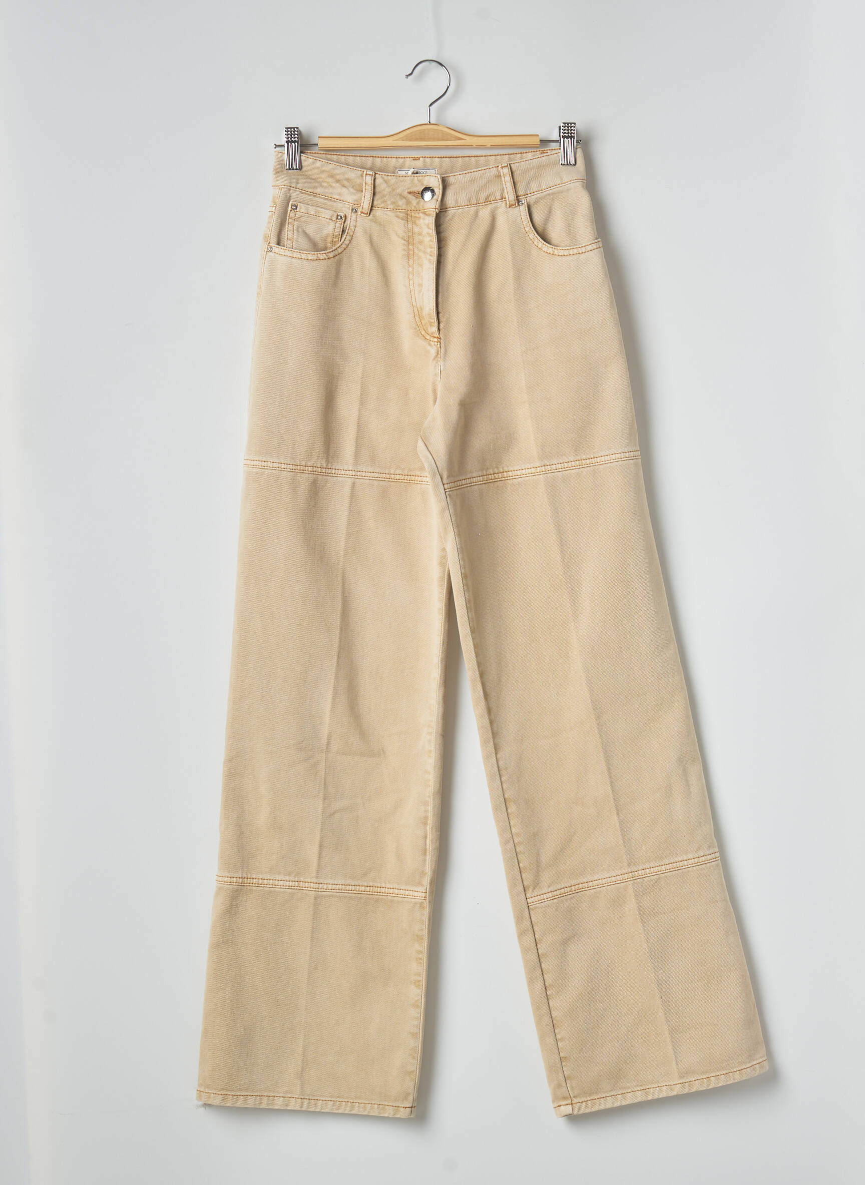 Nina Ricci Jeans Coupe Large Femme couleur beige