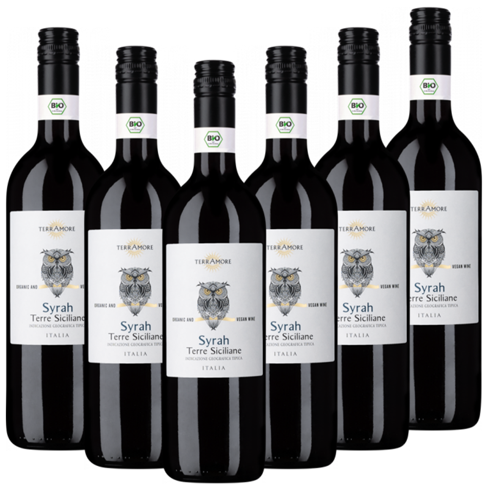 TerrAmore Bio-Syrah Terre Siciliane IGT TerrAmore Italien  trocken - 6er Karton