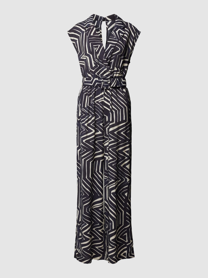 Jumpsuit mit Gürtel Modell 'MILA' in schwarz