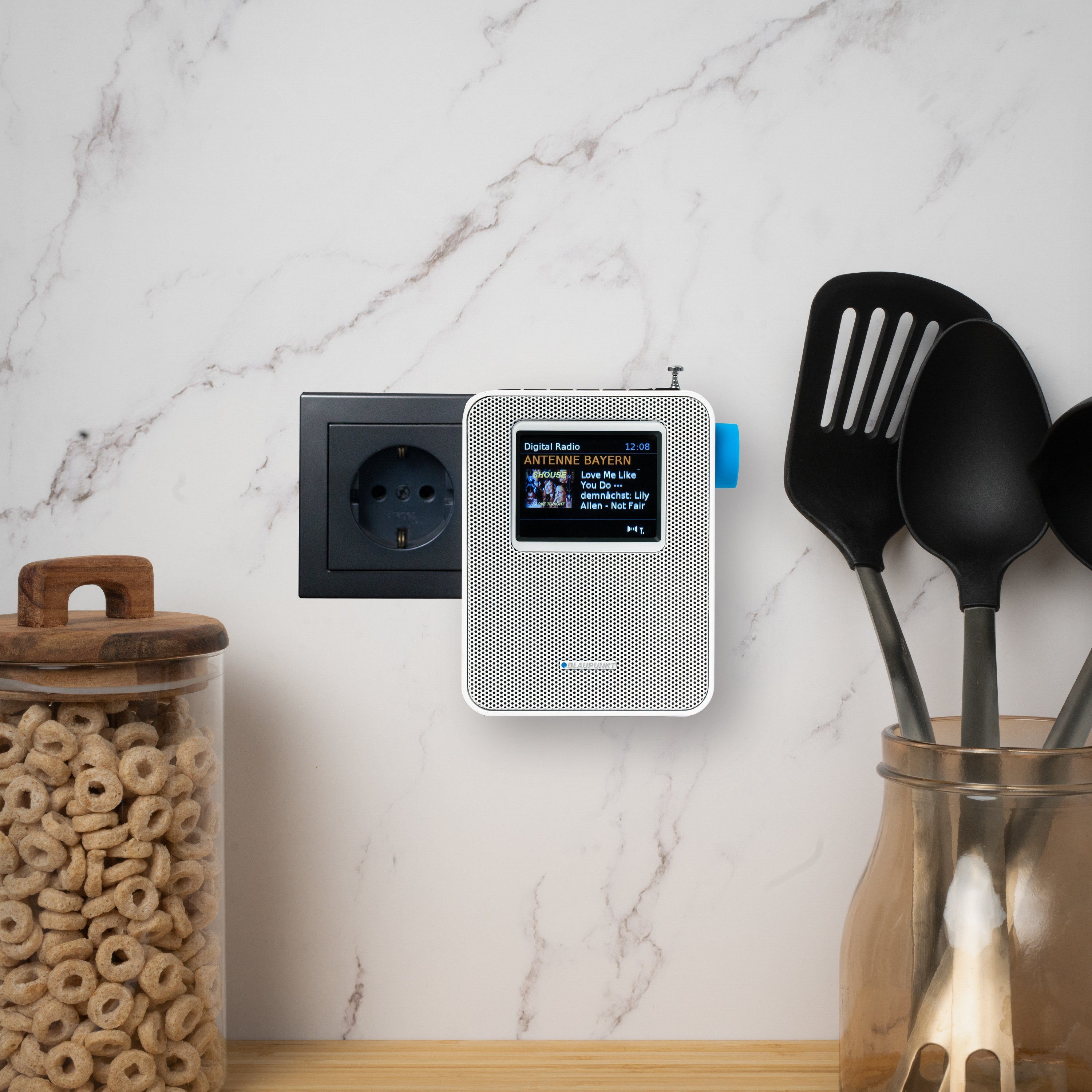 Blaupunkt Steckdosenradio mit DAB+ und Bluetooth, PDB 200 Digitalradio (DAB) (Digitalradio (DAB), UKW, 3,00 W)