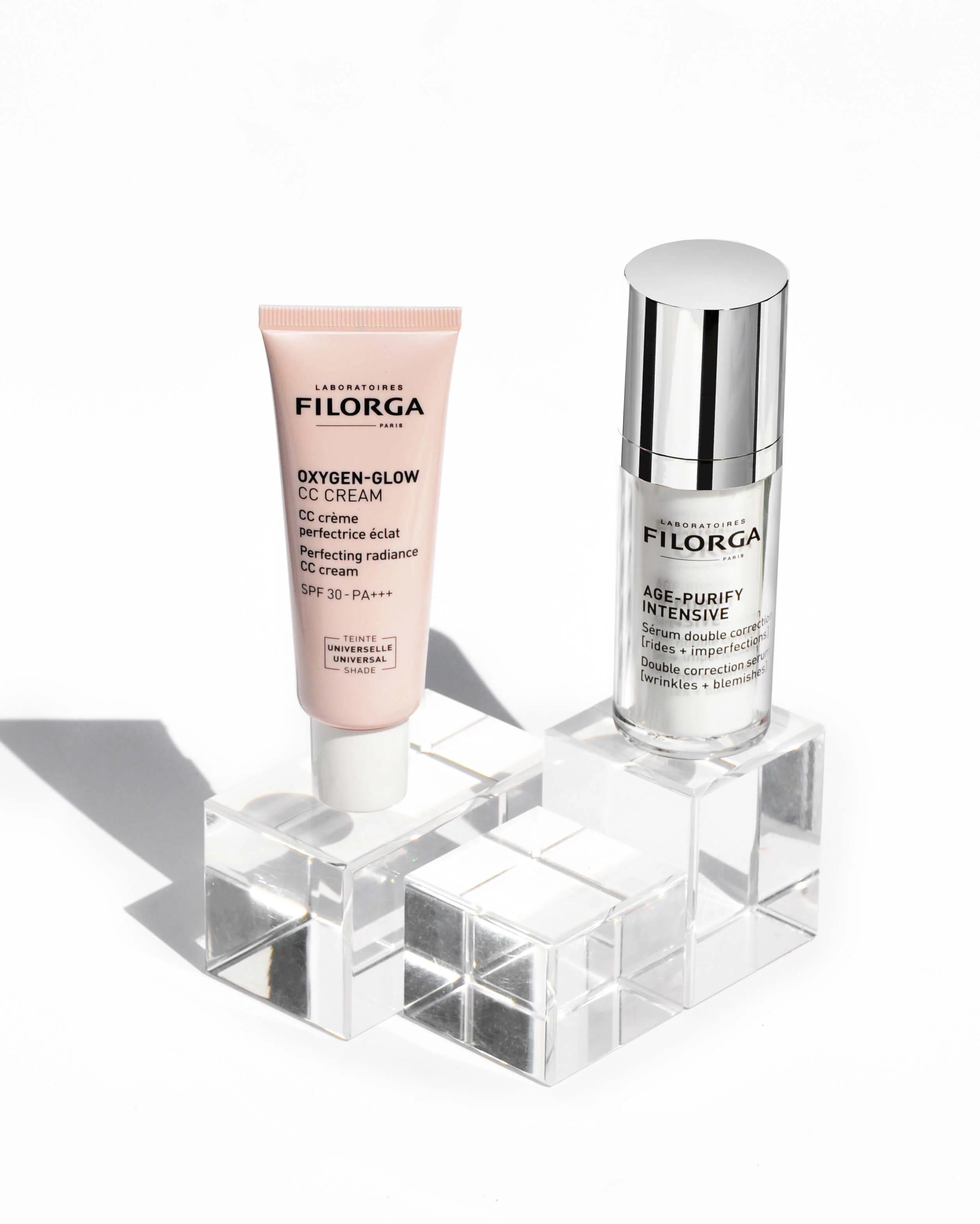 Age-Purify + Oxygen-glow CC-voidesetti - Epäpuhtauksia ehkäisevä setti, Meikkisetti, Epäpuhtauksia ehkäisevä kasvoseerumi, CC-voide