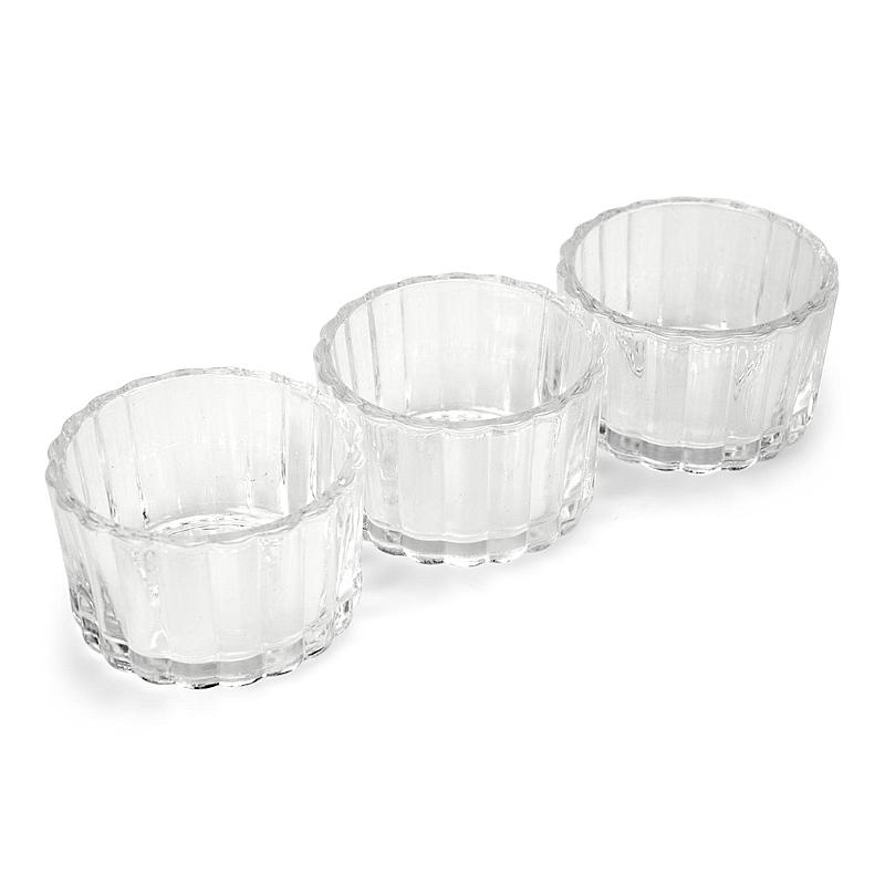 Home Telysholder 3-pk 5x3 cm klart glass