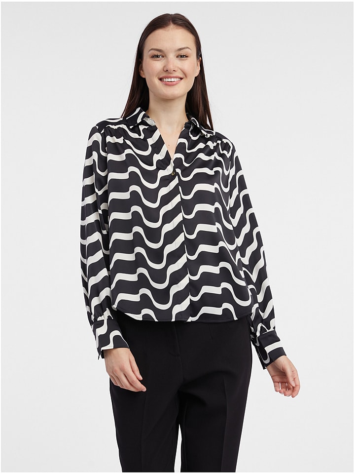 orsay Bluse in Schwarz/ Creme günstig kaufen