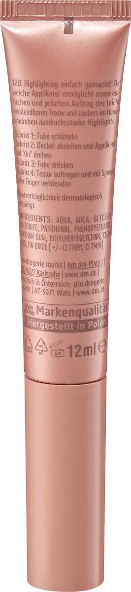 Highlighter Cream Glow 120 Pearly Rose, 12 ml