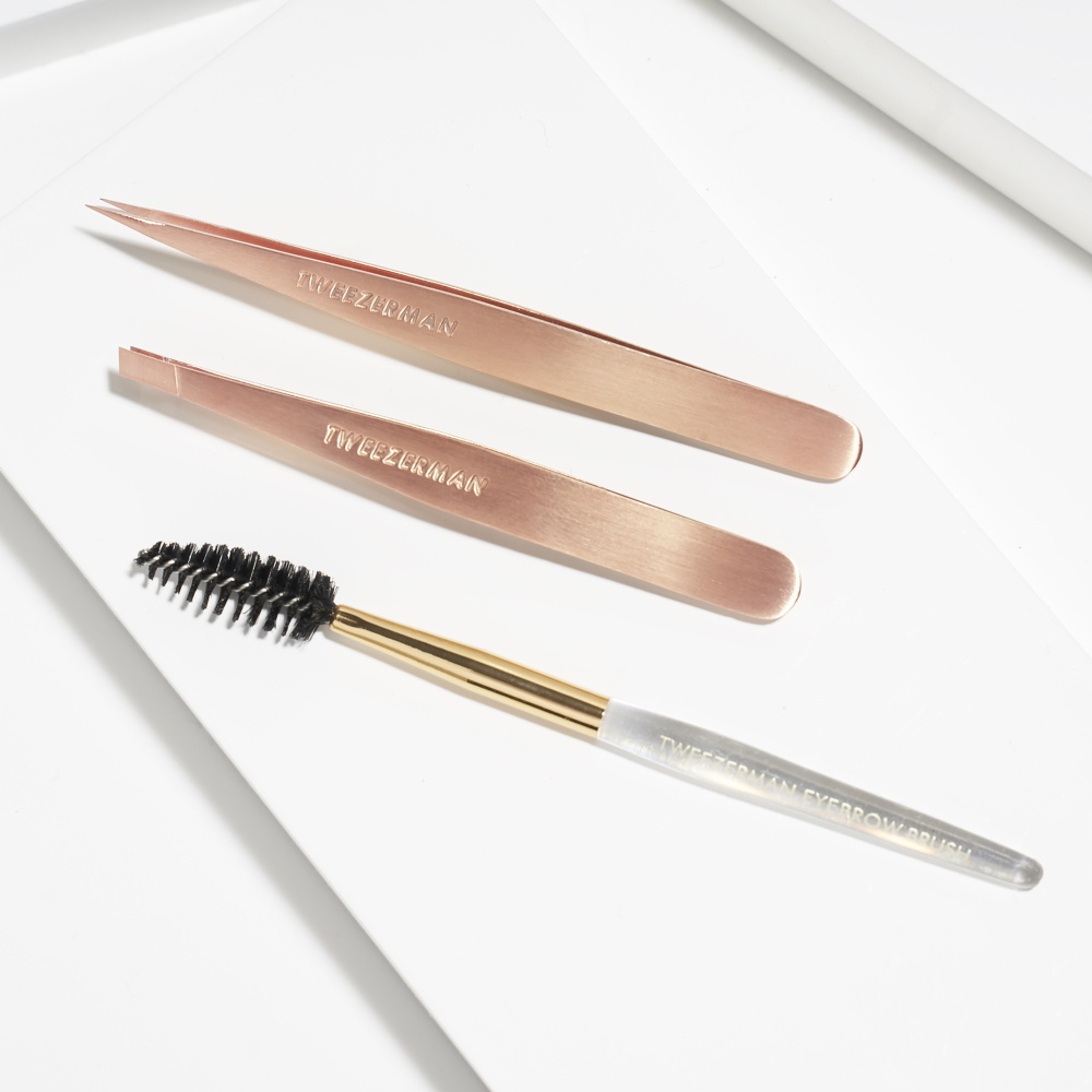 tweezerman Tweezerman Rose Gold Petite Tweezer Set Pincettes