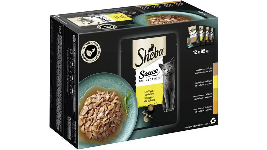 SHEBA® Delikatesse in Sauce mit Geflügel Variation Portionsbeutel 1020 g
