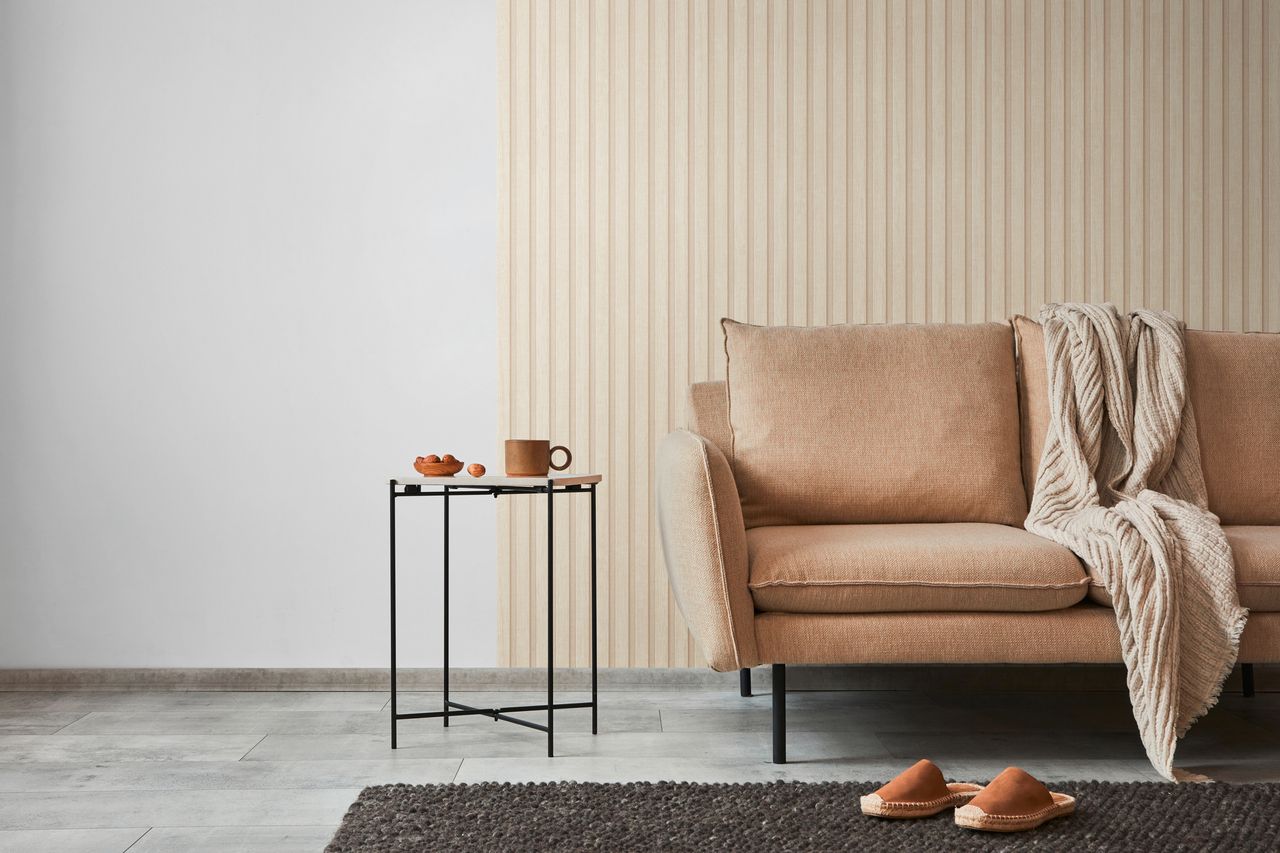AS Creation A.S. Création - Tapete Holzpaneele Creme, Beige