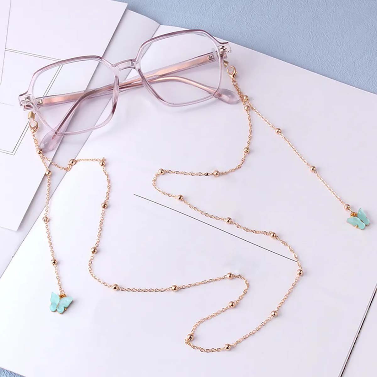 DRSEON Brillenkette Brillenkette im schlichten Stil Brillen-Schmetterlingskette