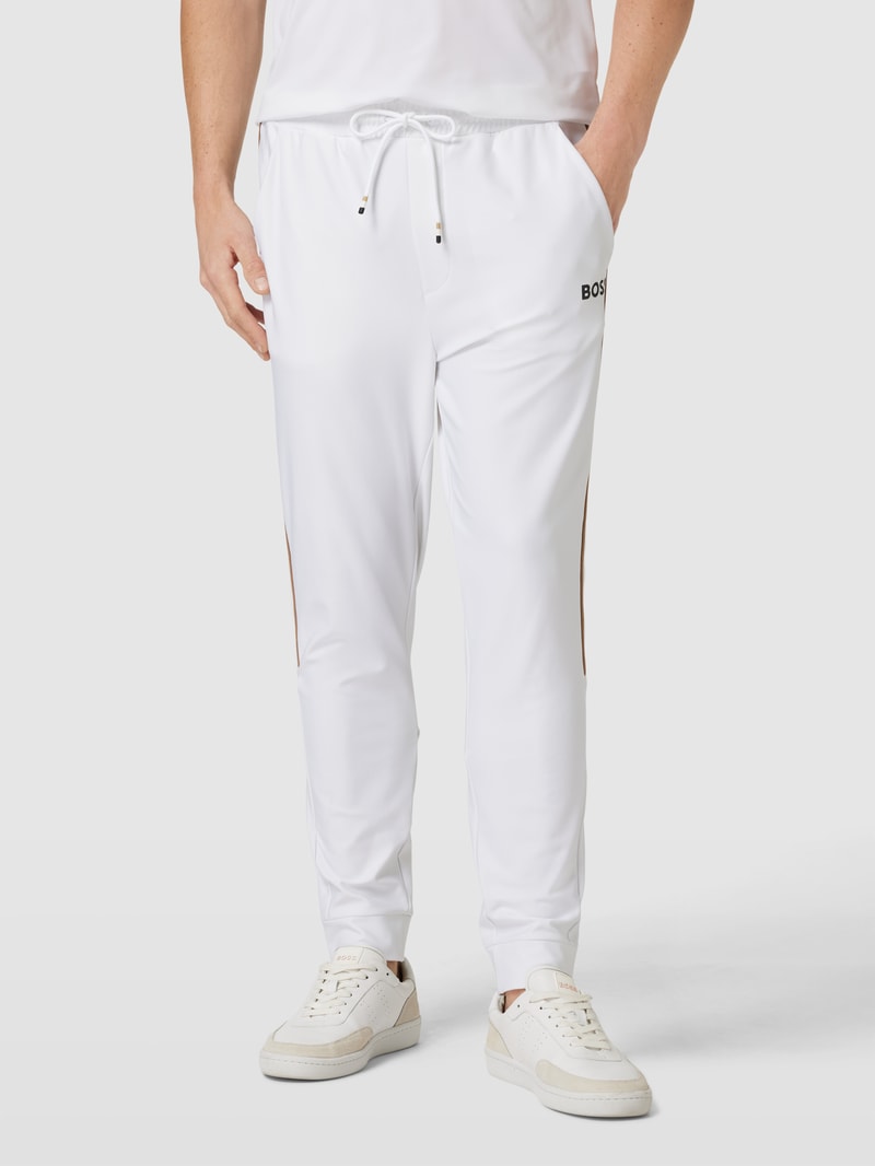 Sweatpants mit elastischem Bund Modell 'Hicon' in weiß