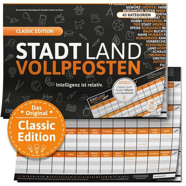STADT LAND VOLLPFOSTEN - CLASSIC EDITION - Reisespiel