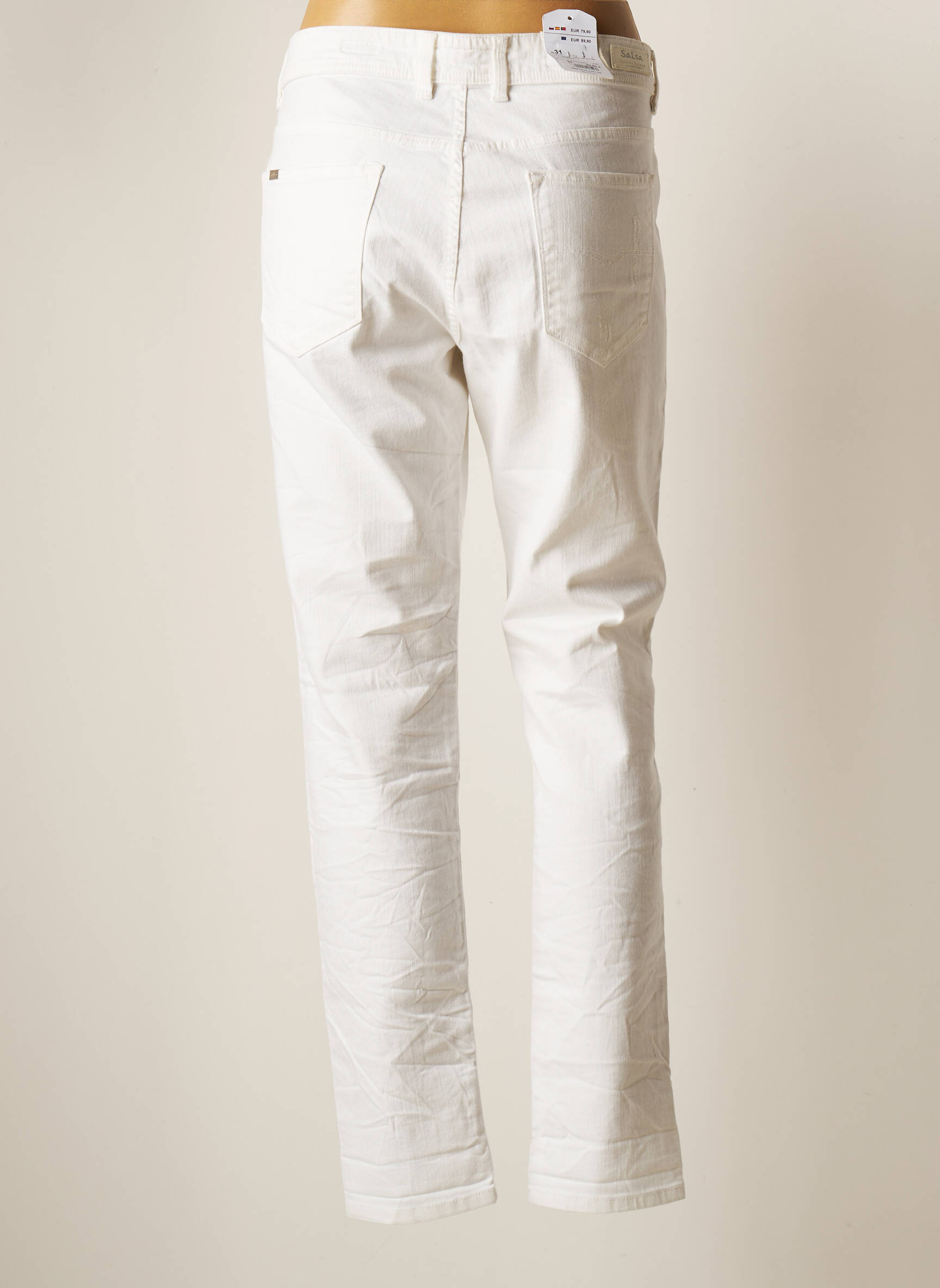 Salsa Jean Mom Femme couleur blanc