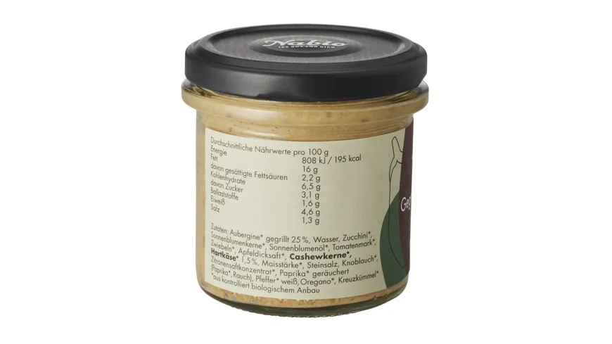 Nabio Bio Aufstrich Gegrillte Aubergine 135 g