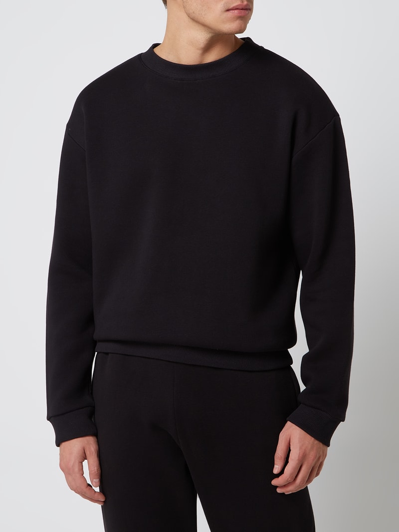 Sweatshirt aus Baumwollmischung in schwarz
