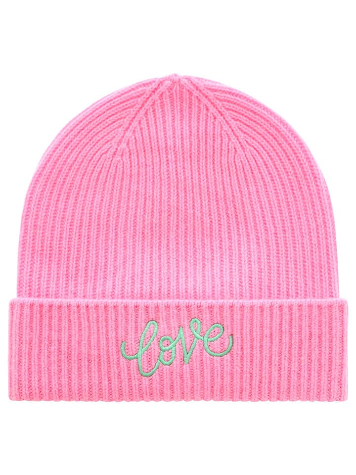 Zwillingsherz Kaschmir-Beanie in Pink günstig kaufen onesize