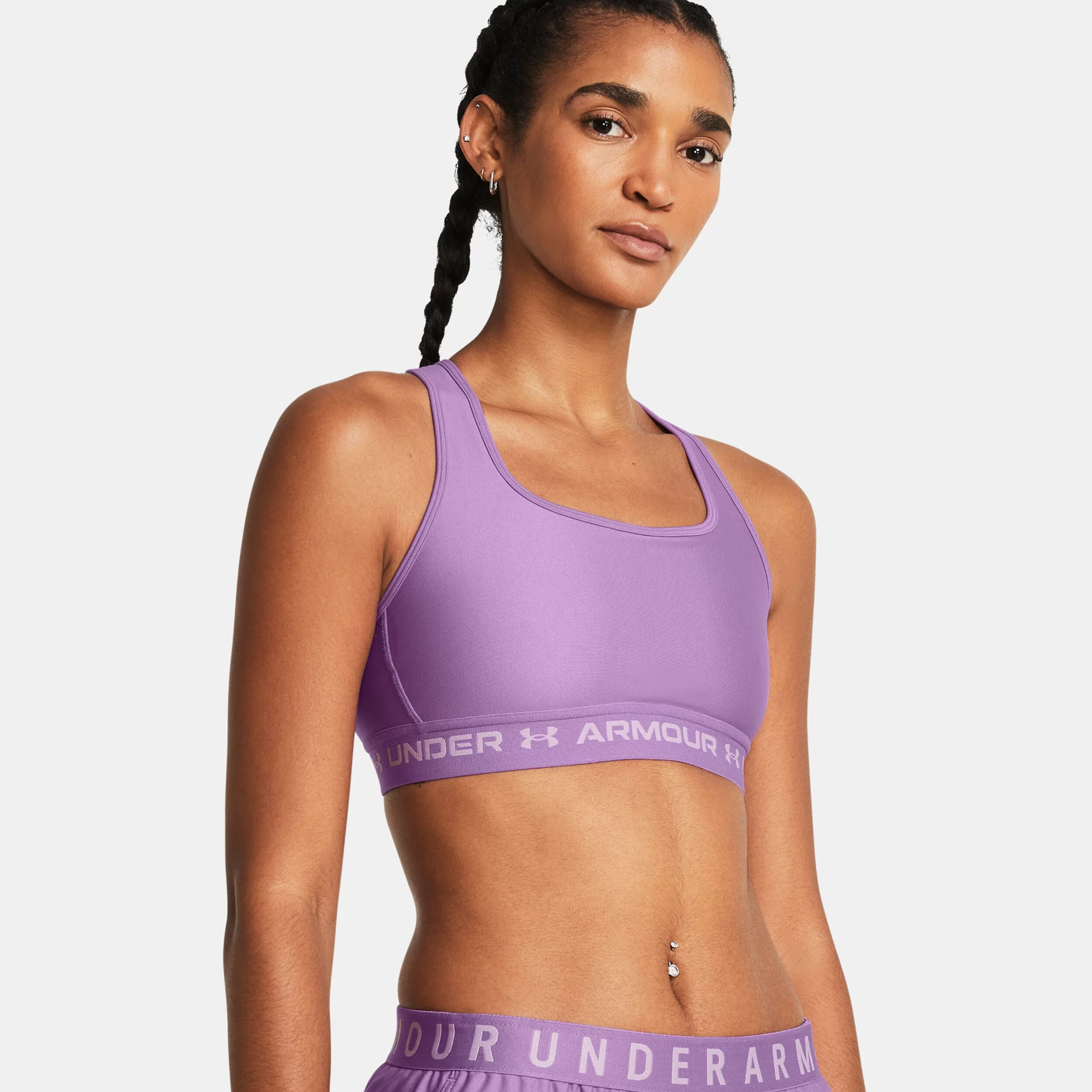Crossback Mid Sport-BH Damen - Lila