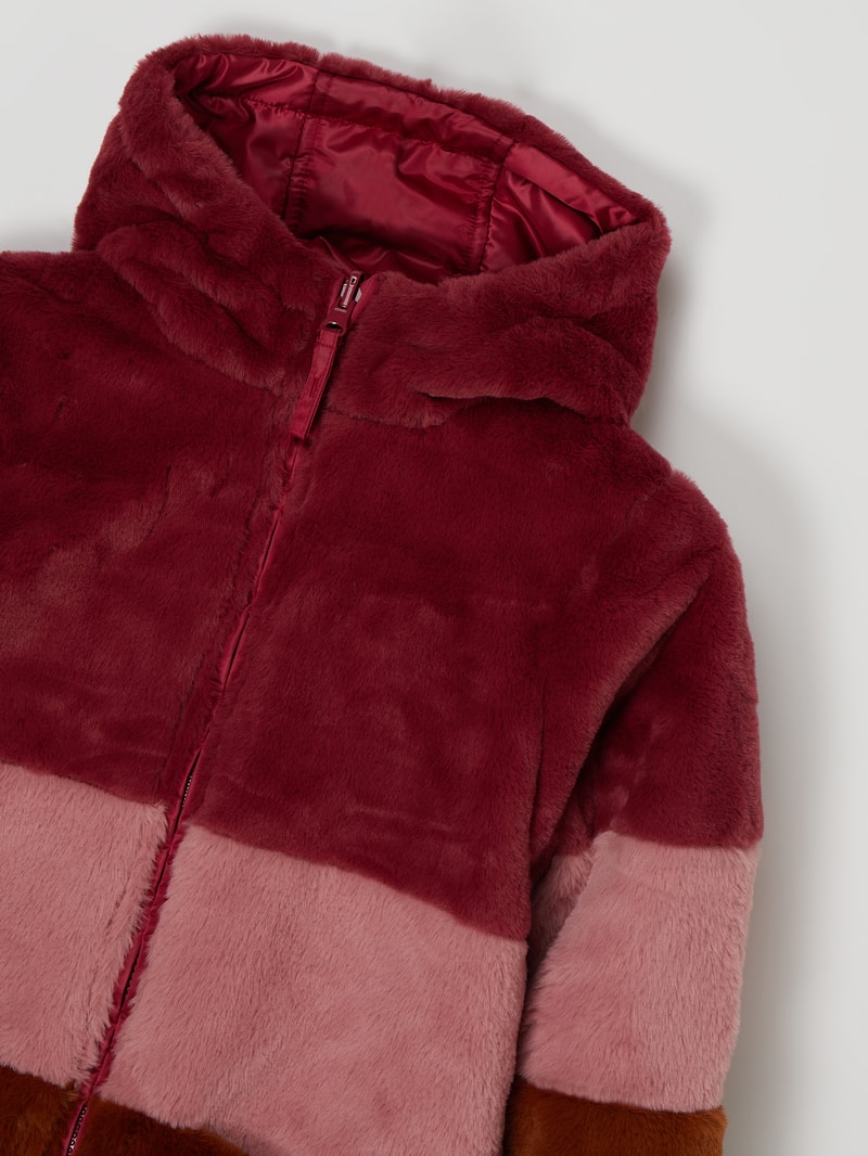 Wendejacke mit Kapuze in bordeaux rot