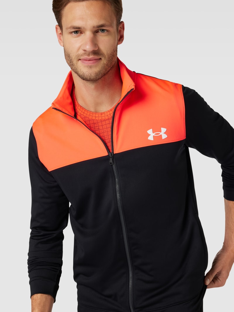 Trainingsanzug mit Label-Print in schwarz