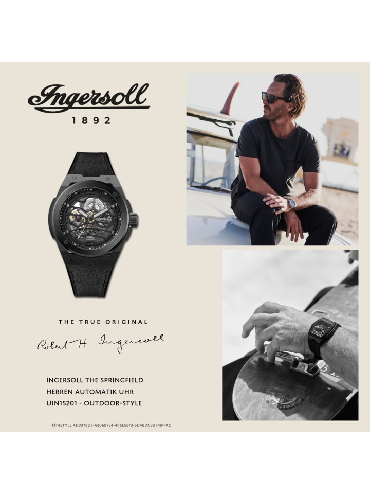 Ingersoll Armbanduhr Ingersoll The Springfield schwarz extra groß (ca. 48mm) günstig kaufen onesize