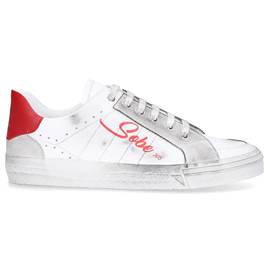 305 SOBE - Sneaker low LAKERS Nappaleder - weiß