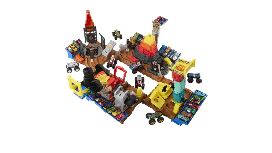 Hot Wheels Monster Trucks Arena Smashers 5-Alarm-Crash-Challenage Spielset