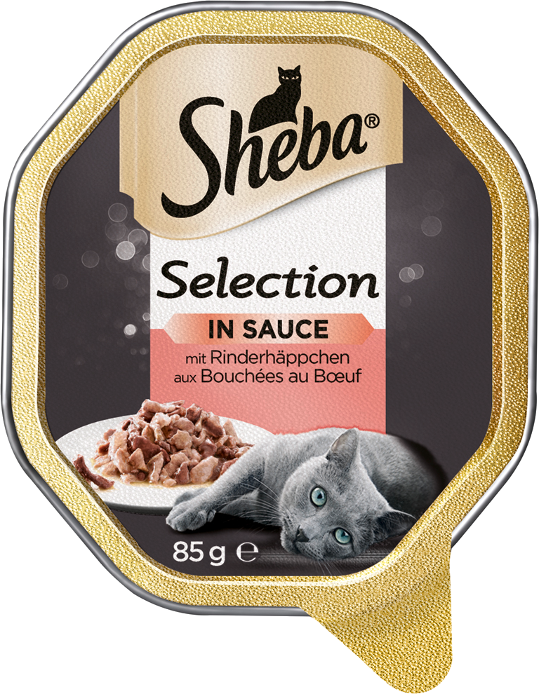 Sheba Nassfutter Sheba Selection in Sauce 22x85g mit Rinderhäppchen