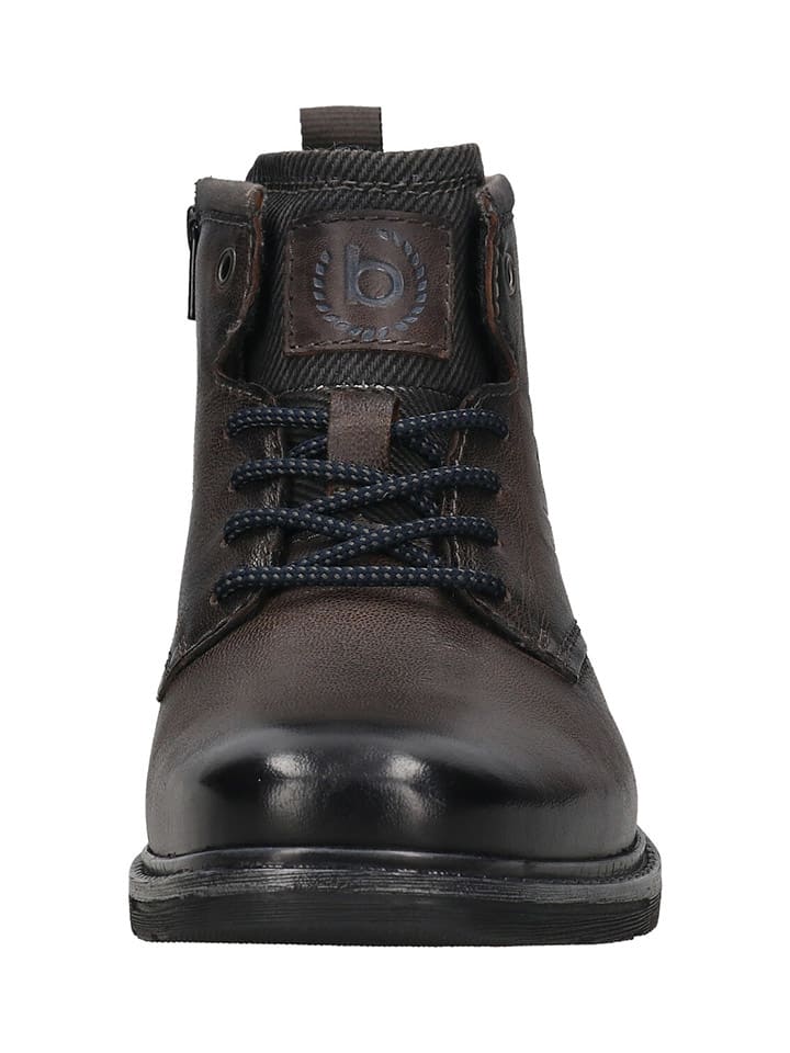 Bugatti Leder-Boots in Anthrazit günstig kaufen