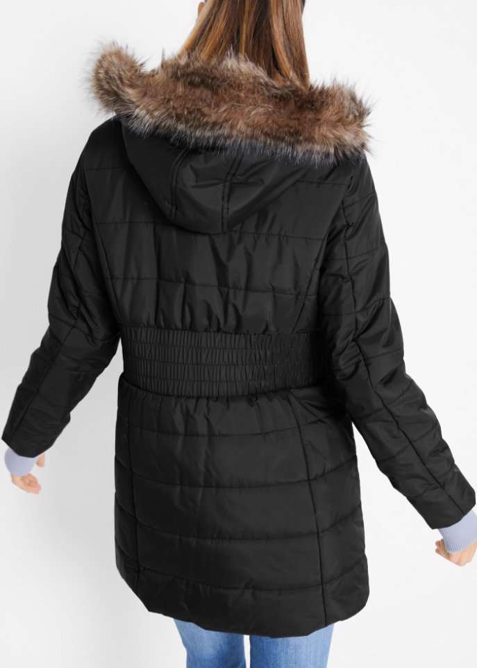 Funktions-Longjacke in 2-in-1-Optik, gesteppt