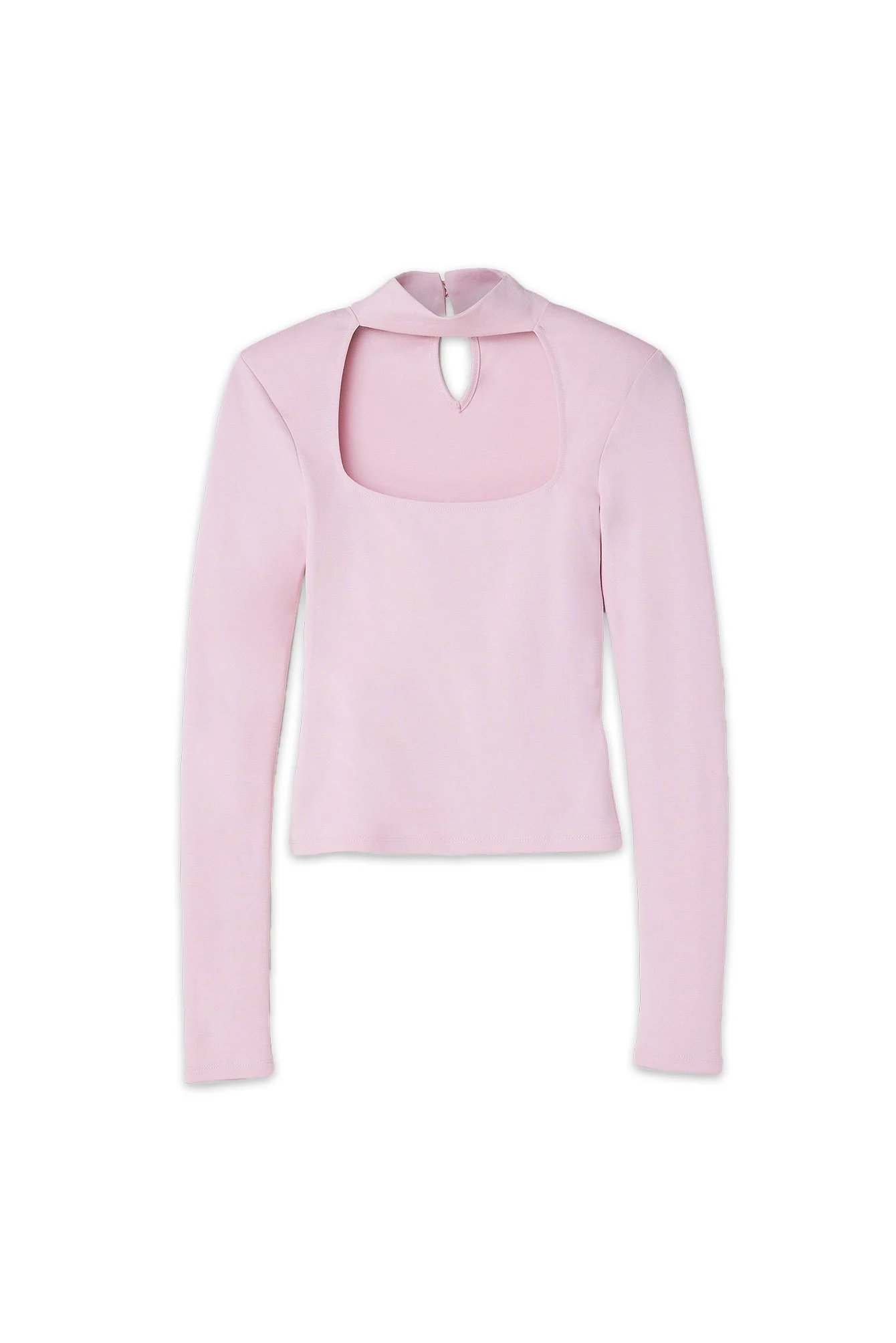 Top mit eckigem Kragen und Choker
