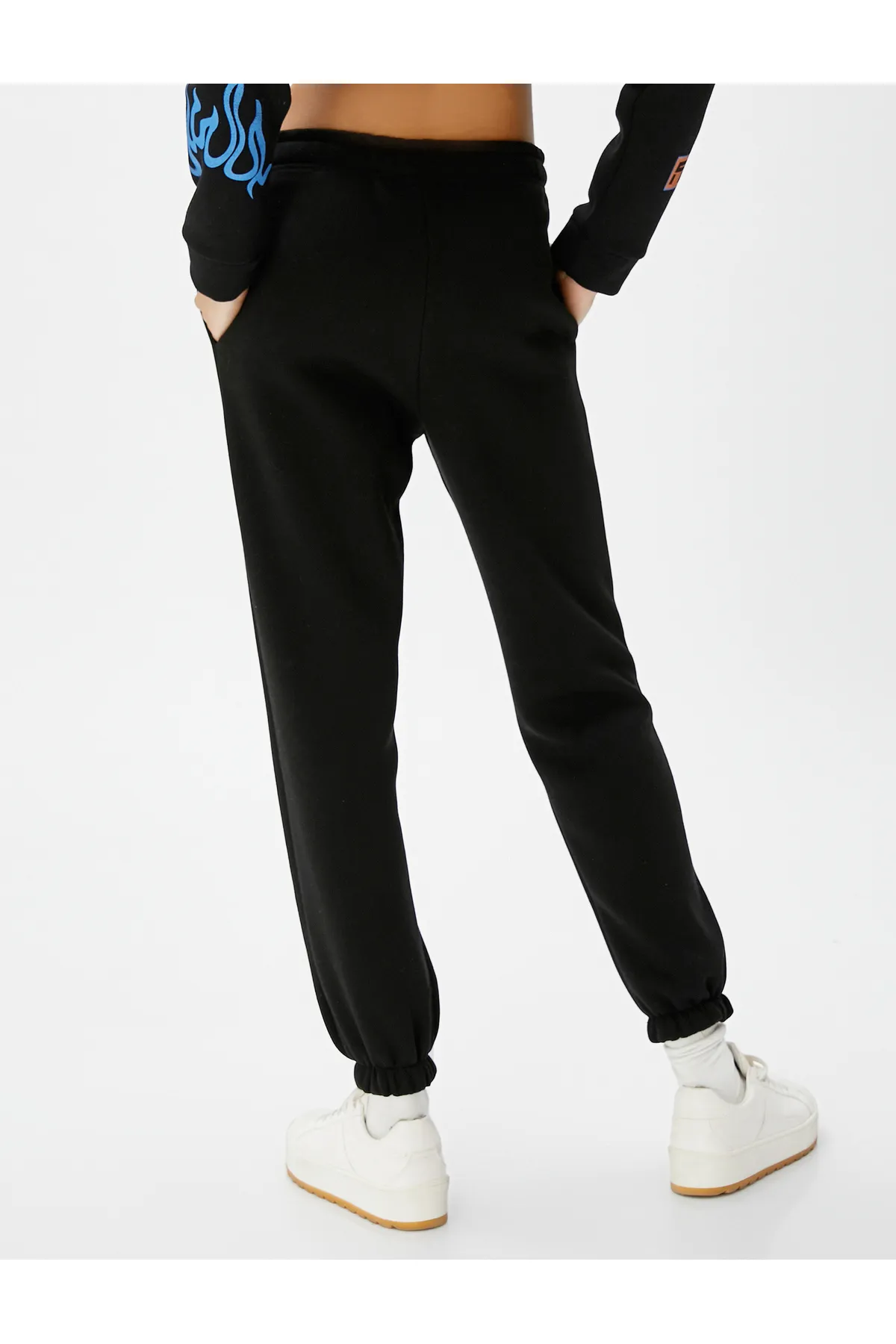 Koton  Jogger-Jogginghose, Spitze, Taillentasche, detailliert bestickt
