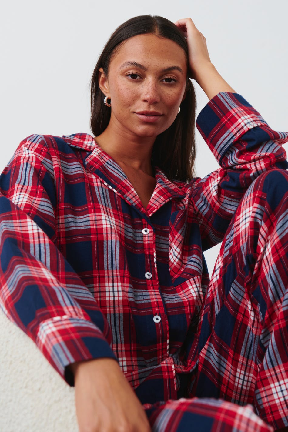Flannel pyjamas shirt