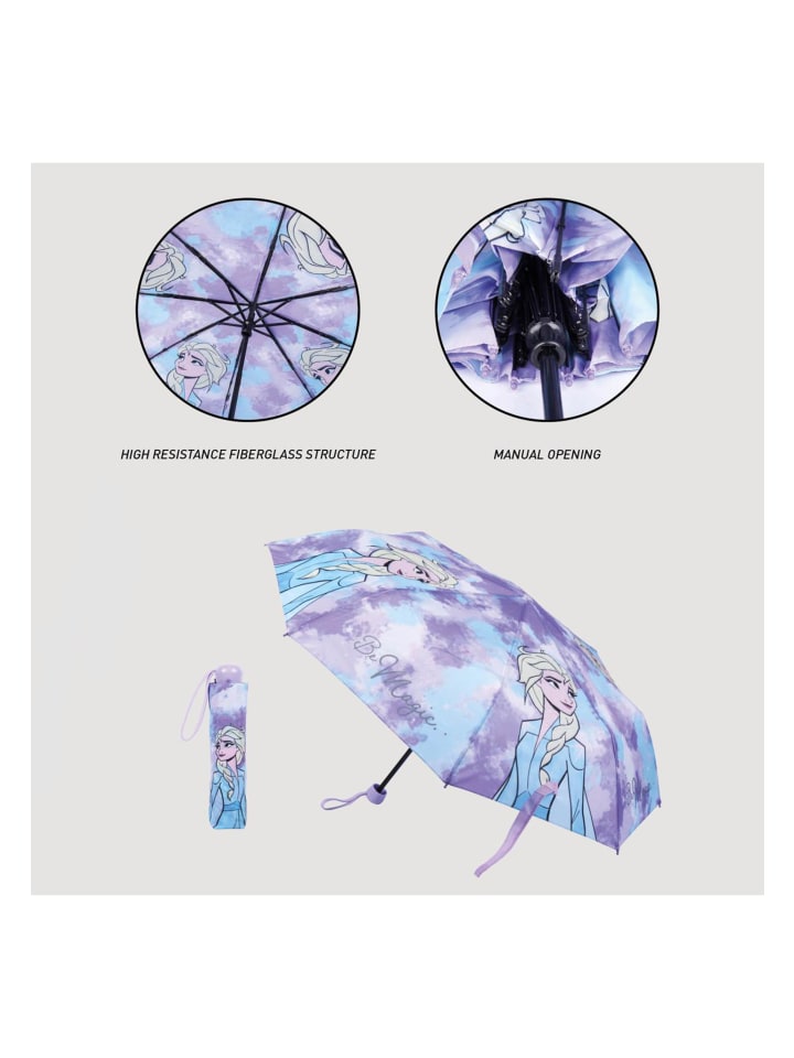 Disney Frozen Regenschirm Elsa Taschenschirm in Lila günstig kaufen onesize