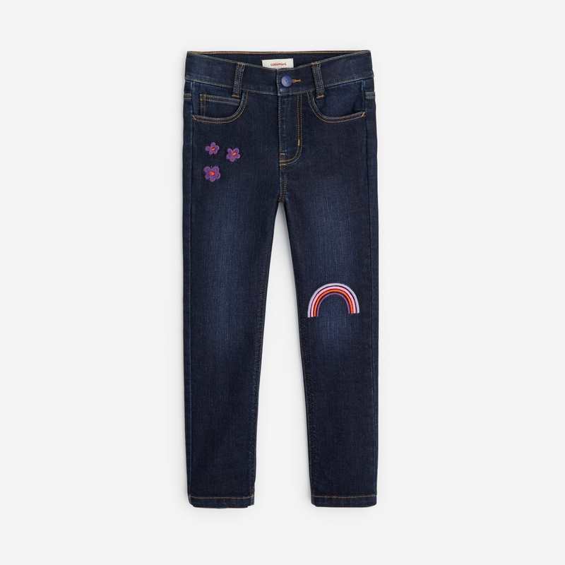 Pantalon denim fille slim bleu Catimini