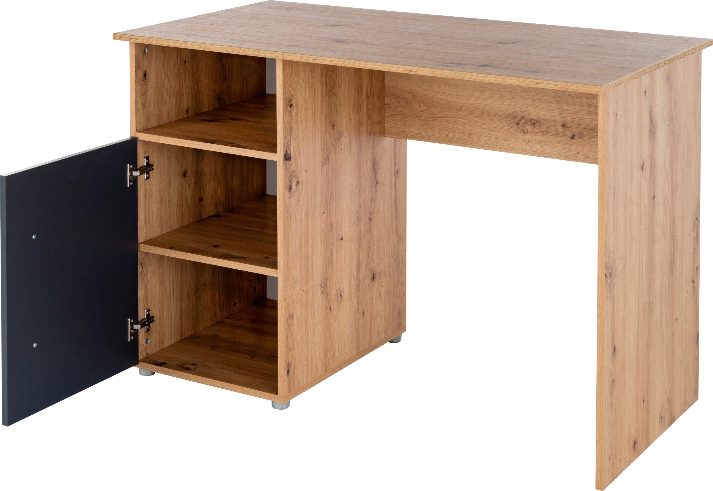 arthur berndt Jugendzimmer-Set Alessio, (Set, 6-St., Kleiderschrank, Bett mit Schubkasten, Schreibtisch, Bücherregal etc), mit Melamin-Oberfläche
