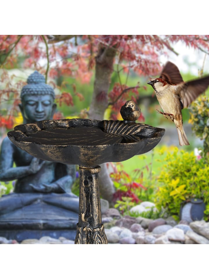 relaxdays Vogeltränke Antik in Bronze günstig kaufen onesize