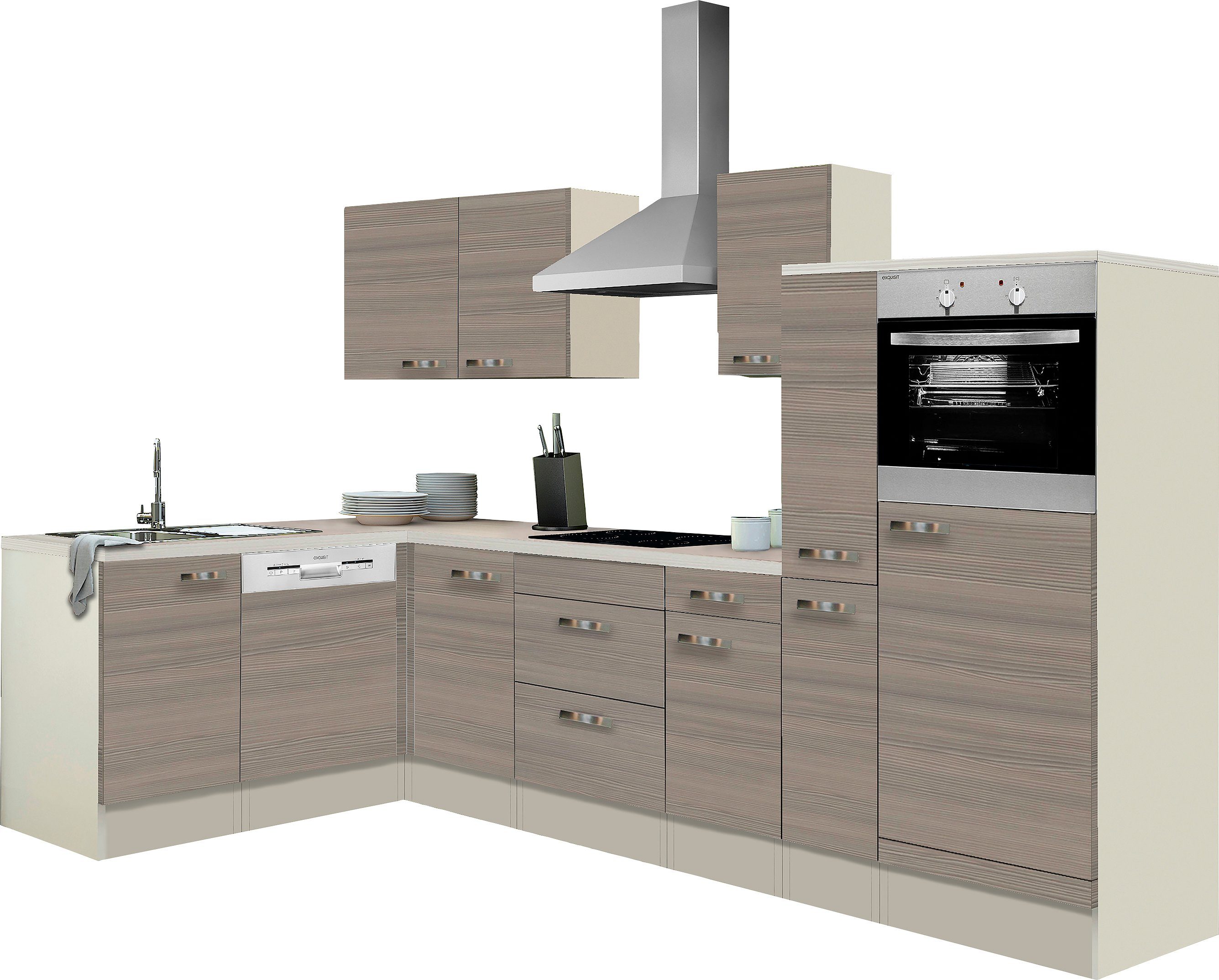 OPTIFIT Winkelküche Vigo, mit E-Geräten, Stellbreite 300 x 175 cm