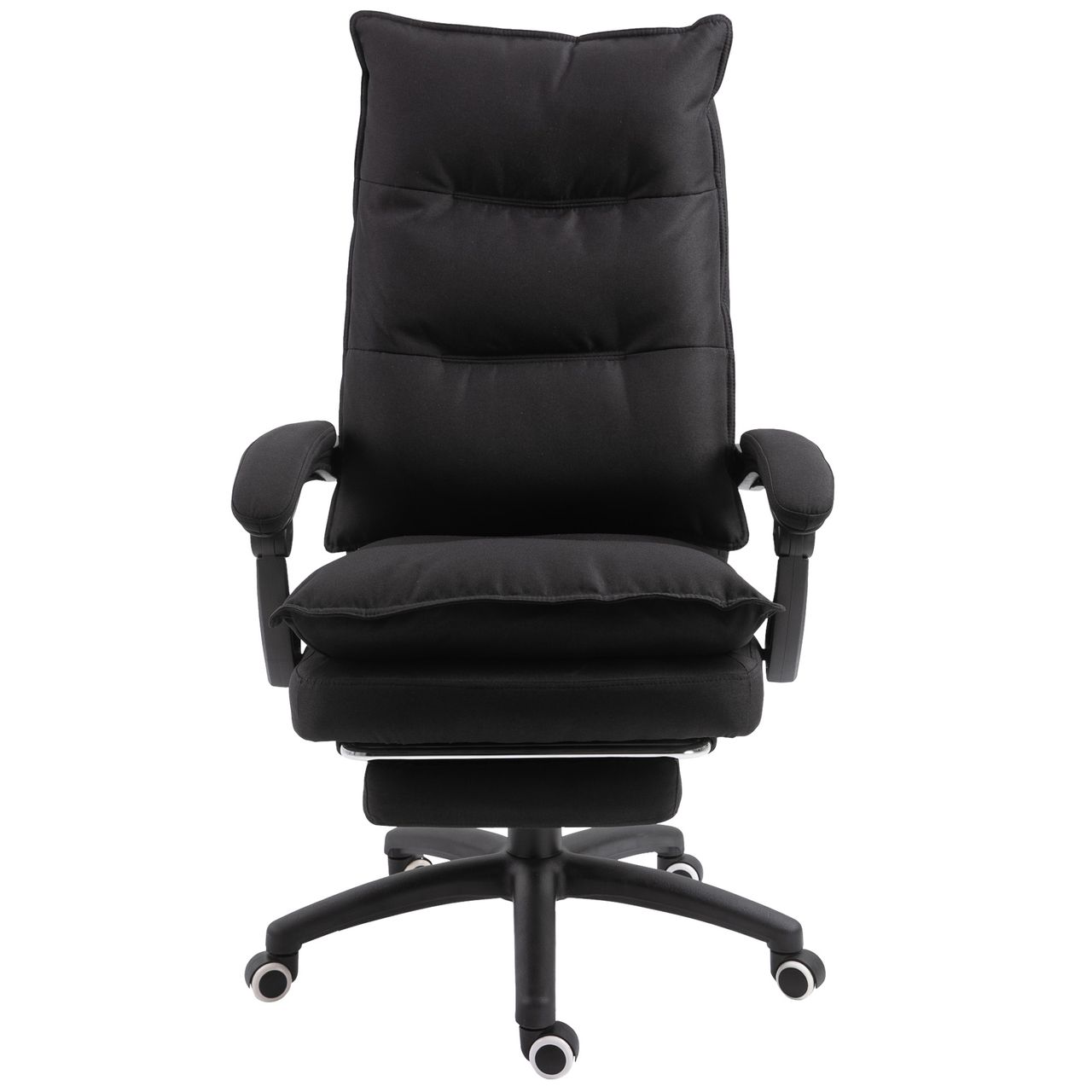 Vinsetto Bürostuhl massage, Chefsessel mit Massagefunktion, Gaming Stuhl, höhenverstellbarer, ergonomischer Drehstuhl, Massage Sessel, Nylon, Schwarz, 70 x 62 x 120-130 cm