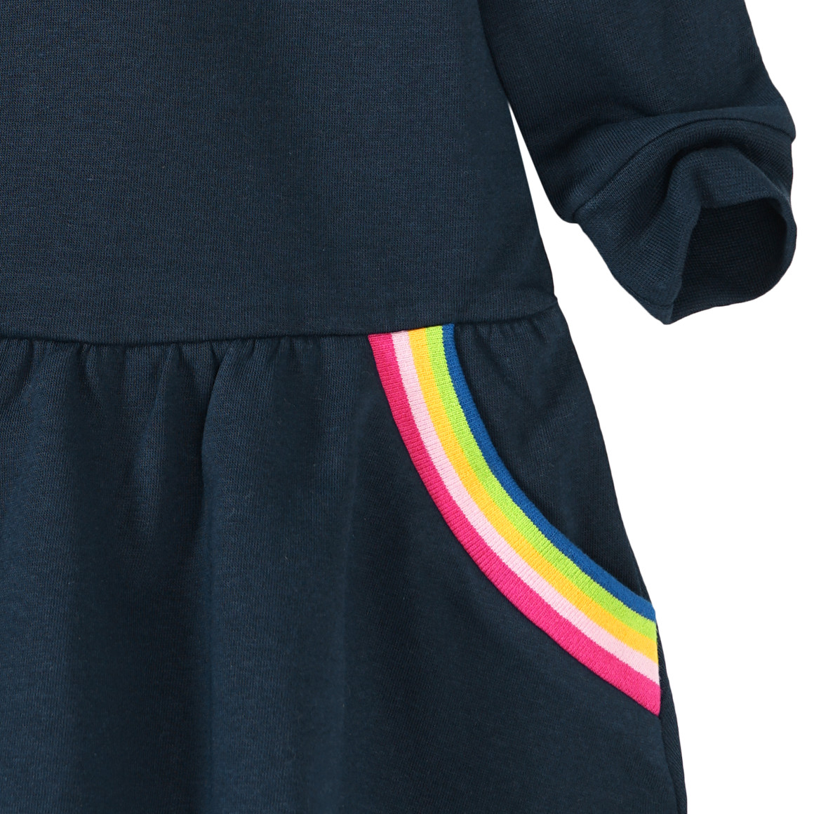 Mädchen Sweatkleid mit bunten Akzenten