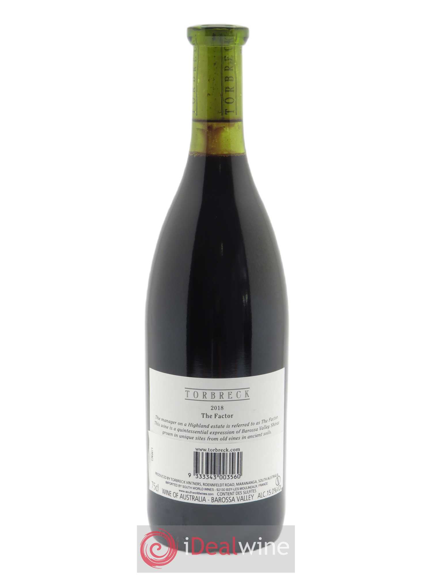 Barossa Valley Torbreck The Factor  2018 - Lot de 1 Bouteille