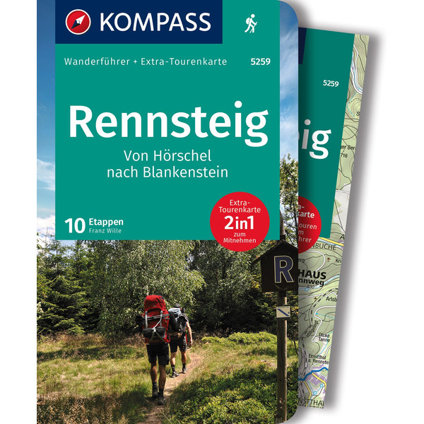 KOMPASS WANDERFÜHRER 5259 RENNSTEIG, 10 ETAPPEN