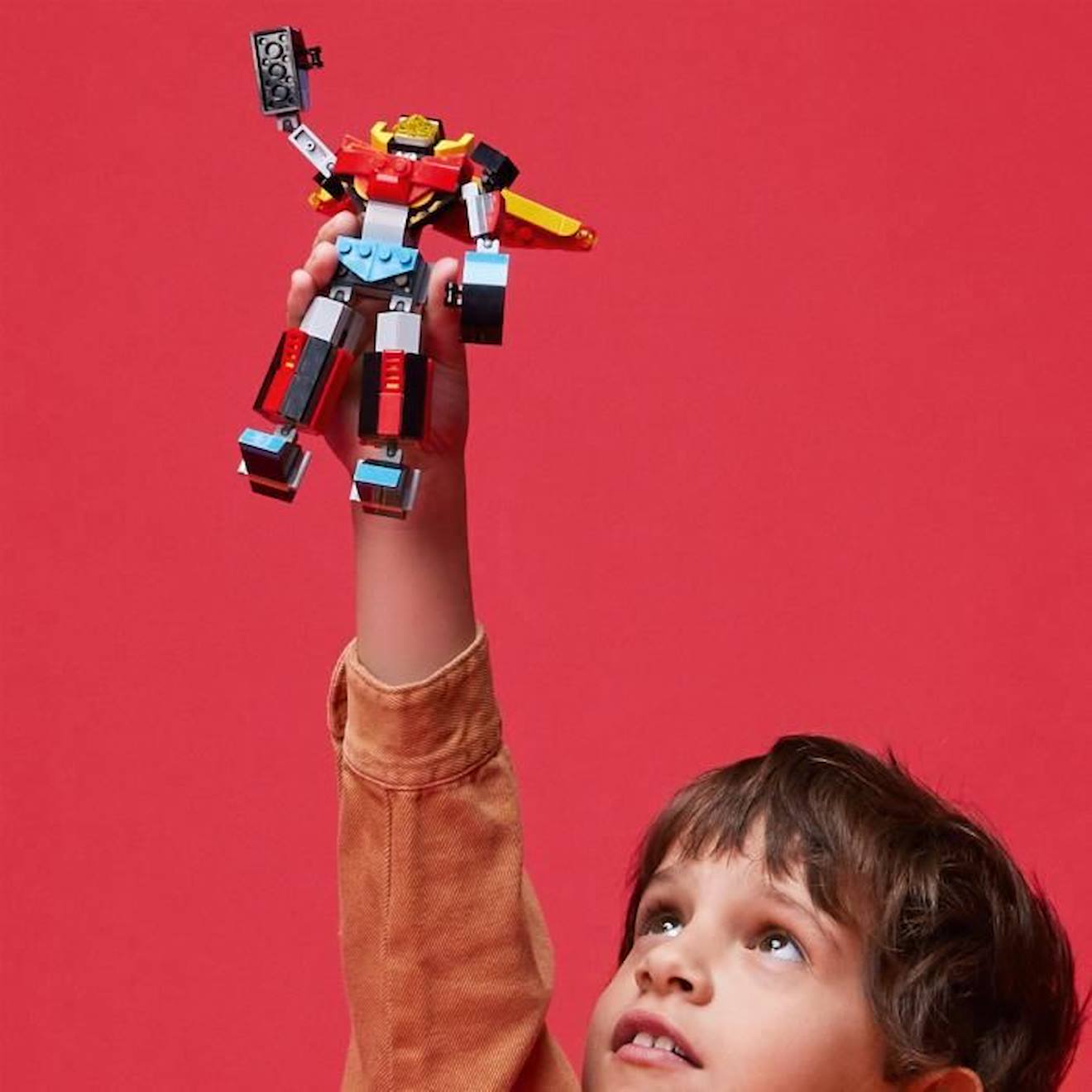 LEGO® Creator 31124 Le Super Robot, Jouet 3 en 1 Robot Dragon Avion bleu