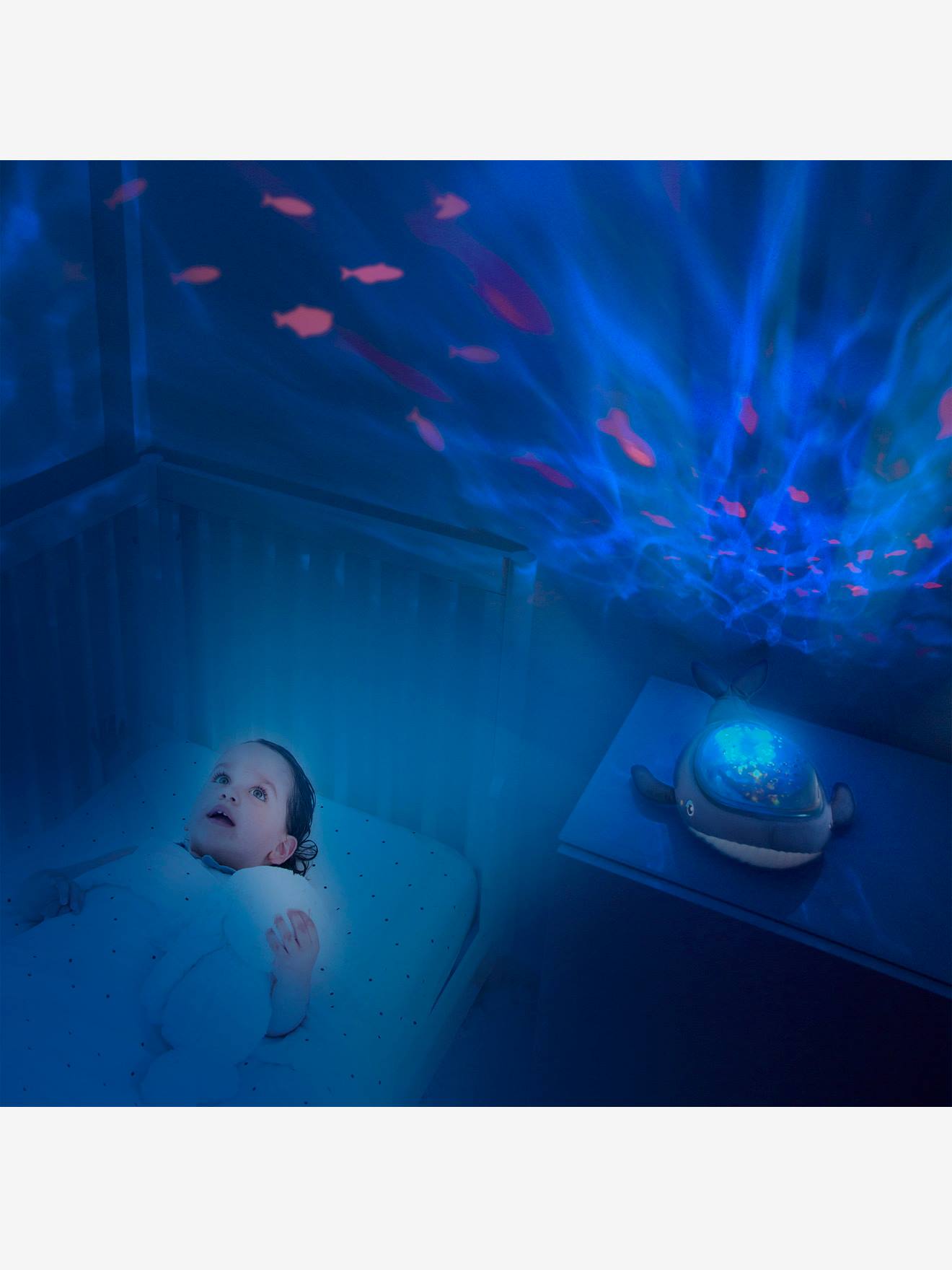 Projecteur dynamique Baleine Aquadream PABOBO bleu