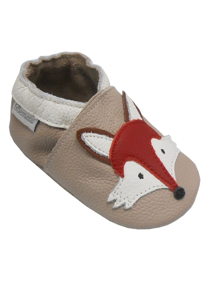 Yalion Leder-Krabbelschuhe 