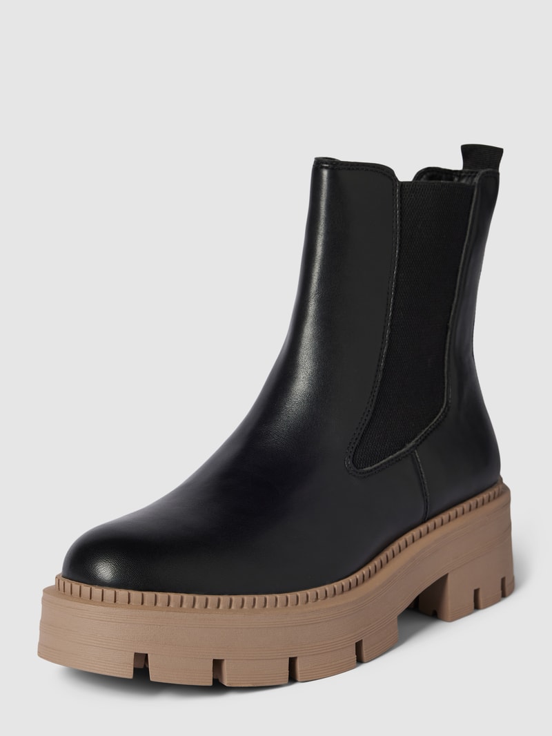 Stiefel aus Leder Modell 'CHELSEA' in schwarz