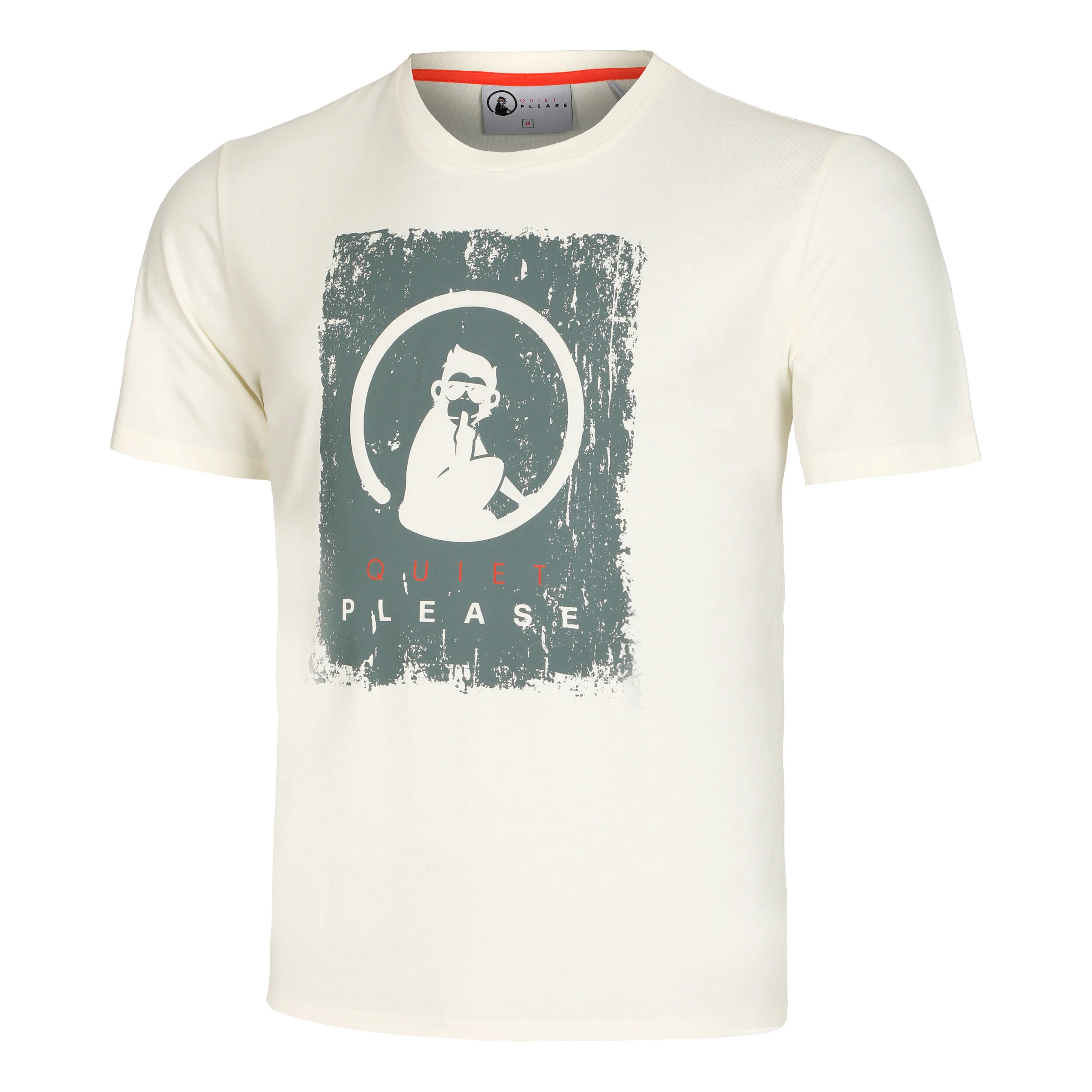 Crossroad Scraped T-Shirt Herren - Weiß, Salbei